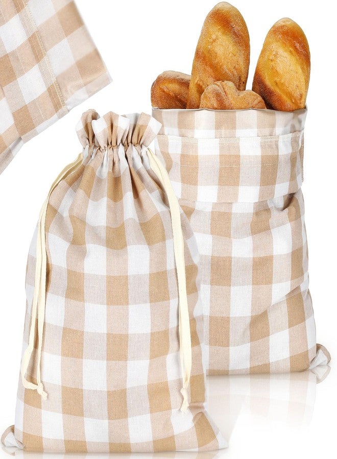 أكياس خبز من الكتان من SilTriangle، قطعتان، لصنع الخبز المنزلي، مقاس 13 × 17 بوصة، حاوية خبز العجين المخمر، حقيبة تخزين قابلة لإعادة الاستخدام من الكتان مع حافظة بلاستيكية، حقيبة تخزين كبيرة طبيعية للحرفيين (نمط كلاسيكي). - Image 1